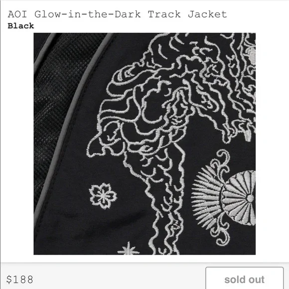 AOI Supreme Glow-In-The-Dark Track Jacket Jackets & Coats